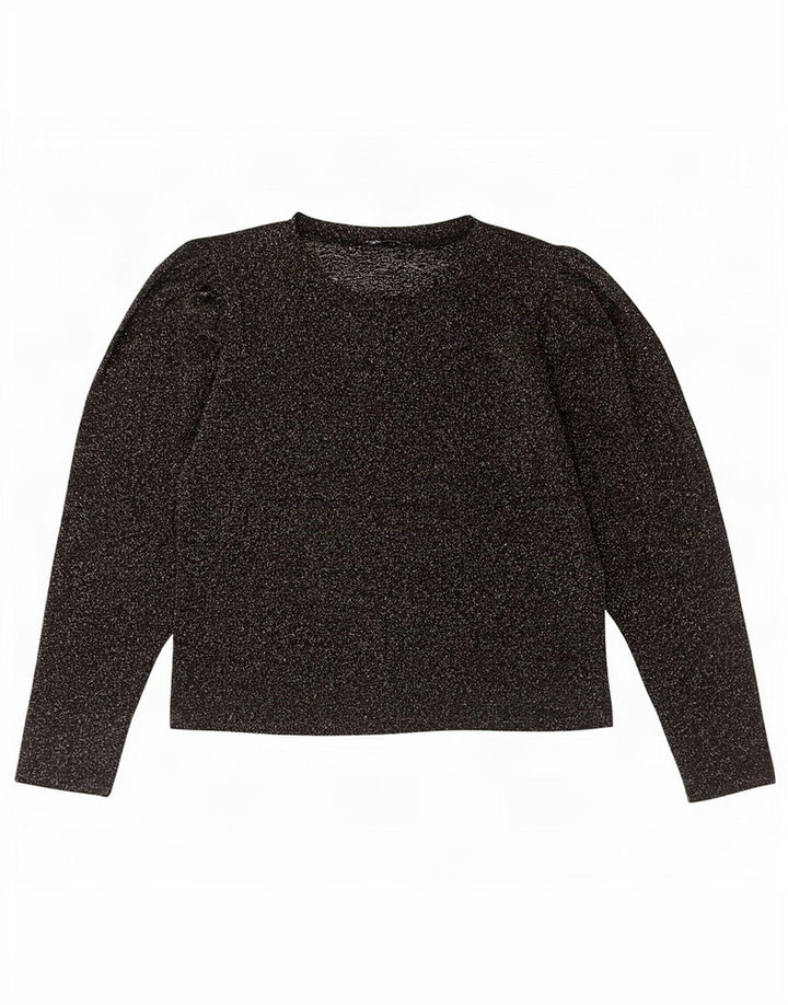 Zara γυναικείο τοπ Μακρύ μακρυμάνικο UK 12 Medium Black