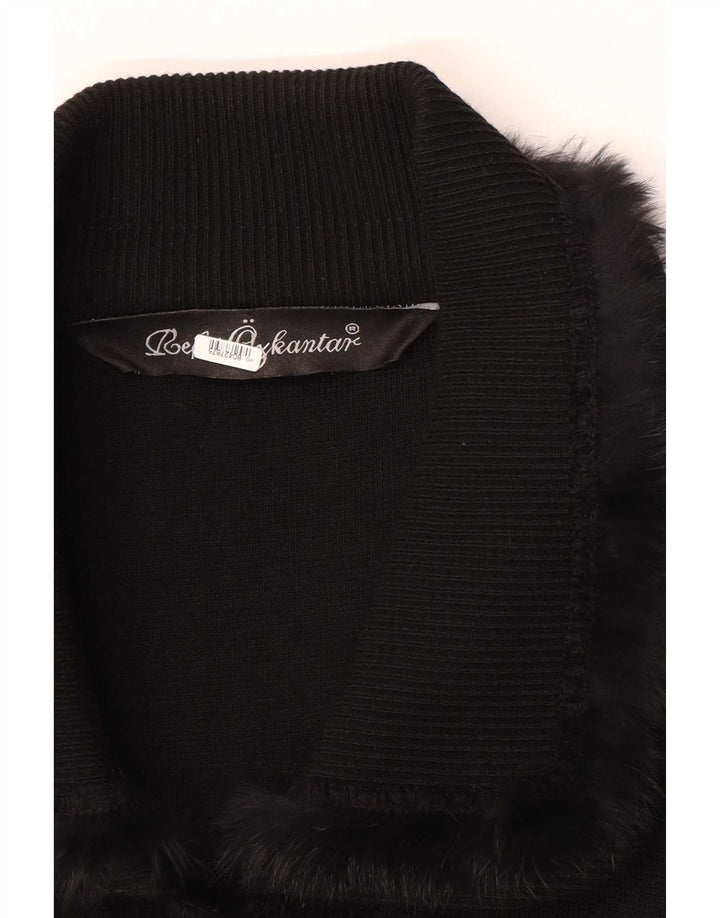 Vintage γυναικείο πλεκτό πανωφόρι UK 16 Large Black Classic
