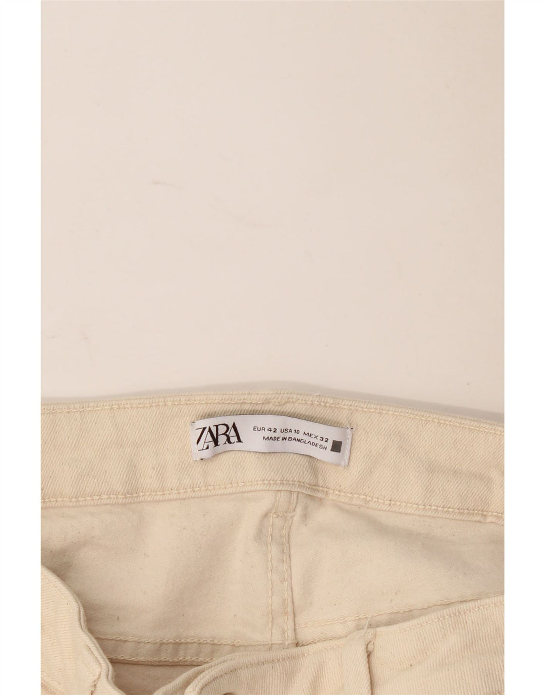 Zara Γυναικείο Slim Jeans EU 42 Large W32 L28 Beige