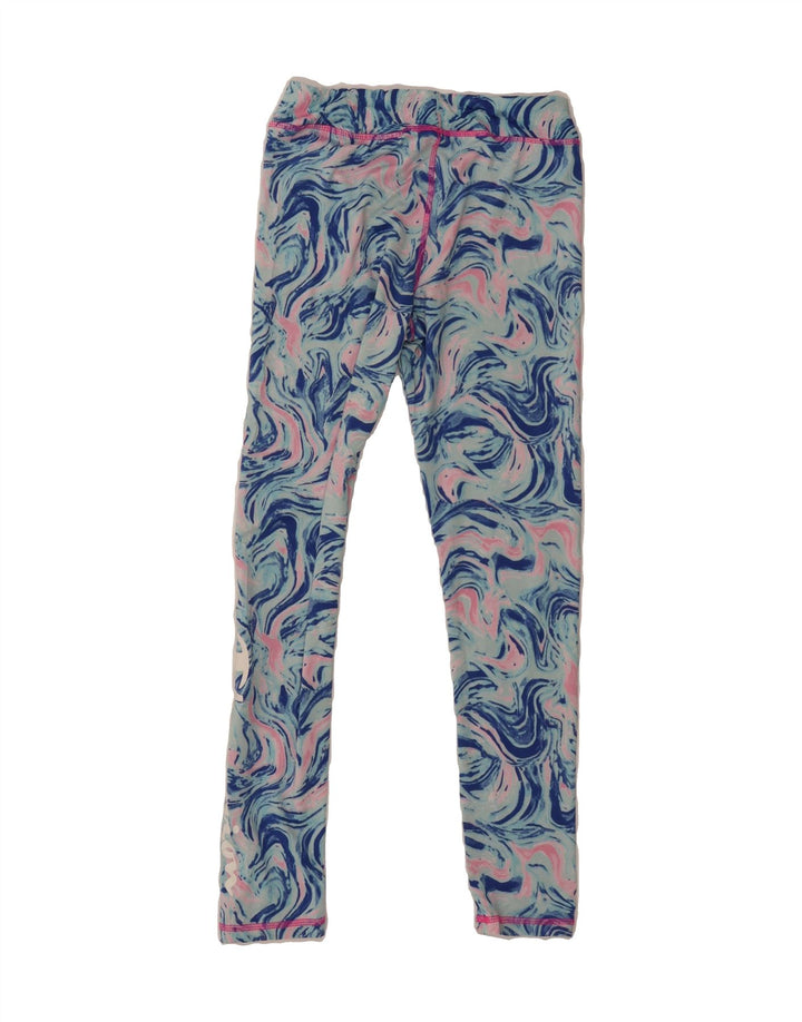 CHAMPION Girls Abstract Pattern Leggings 14-15 Years  Blue Polyester Vintage Champion and Second-Hand Champion from Messina Hembry 