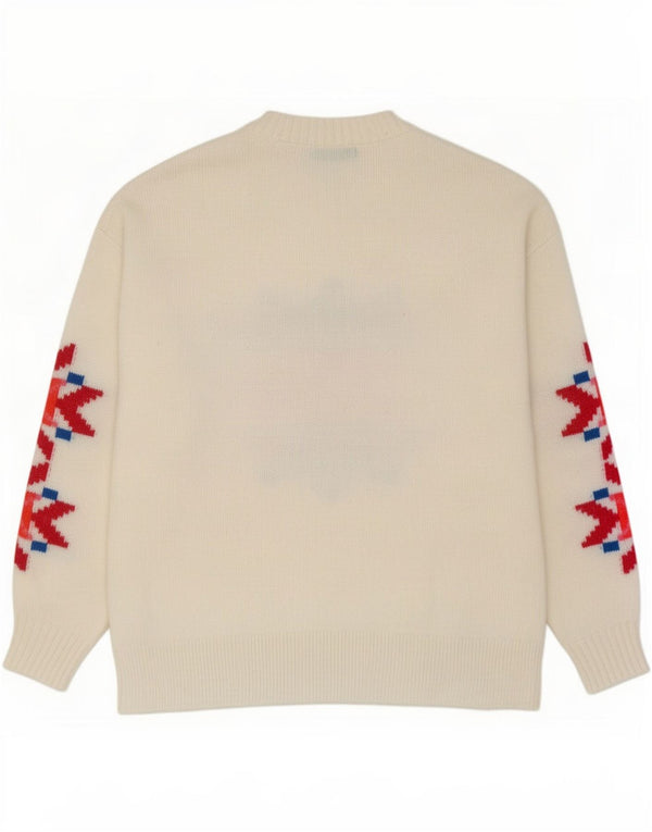 Marks & Spencer Γυναικείο πουλόβερ με λαιμόκοψη UK 14 Medium Off White