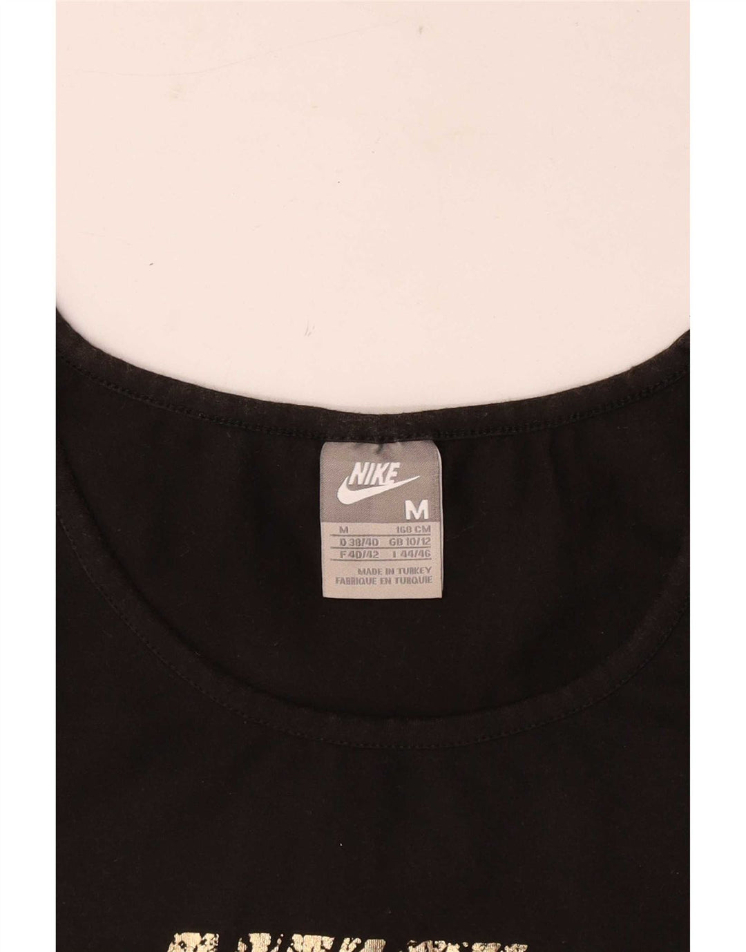 Γυναικείο T-Shirt Nike Top UK 10/12 Medium Black