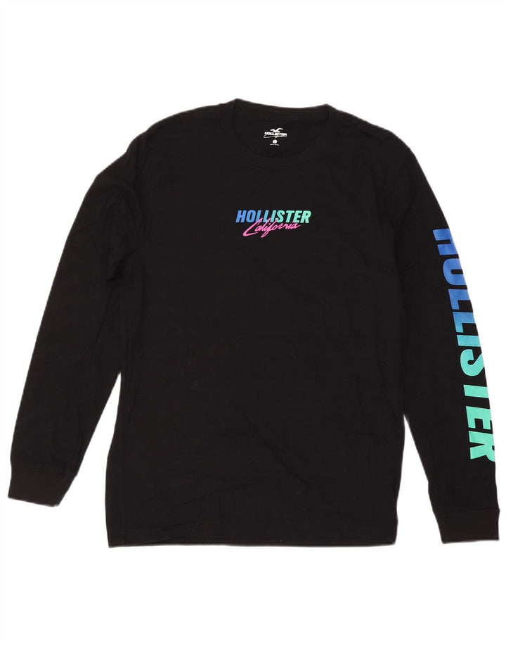 HOLLISTER Γυναικείο γραφικό μακρυμάνικο UK 10 μικρό βαμβακερό