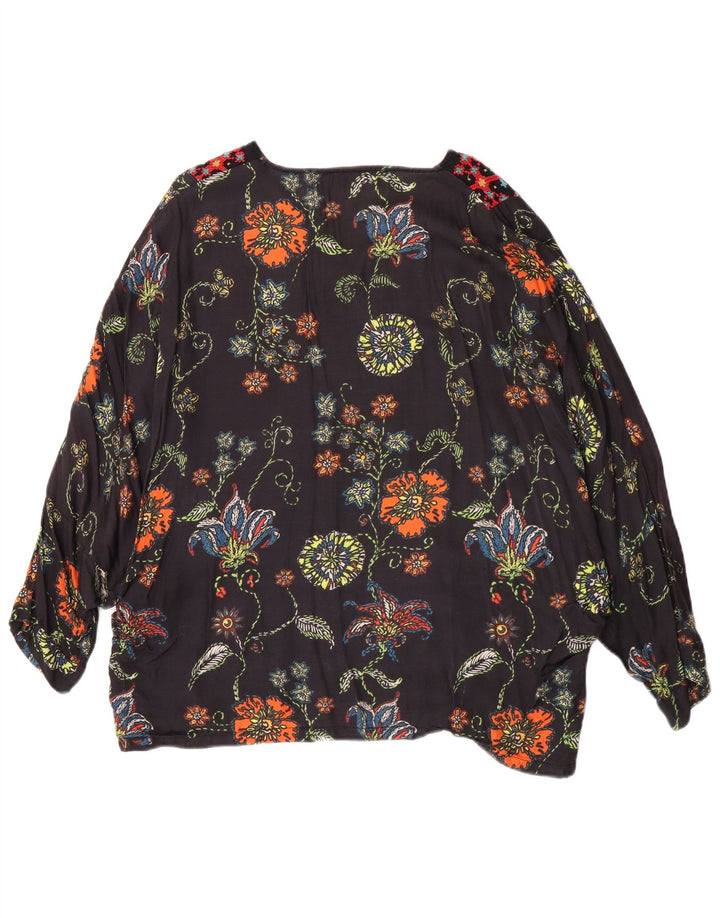 Desigual Γυναικείο Τοπ UK 12 Medium Black Floral