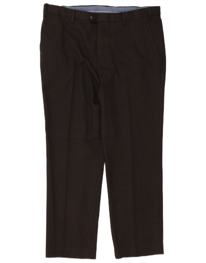 Marks & Spencer Ανδρικό ίσιο κανονικό παντελόνι W38 L31 καφέ πολυεστέρας