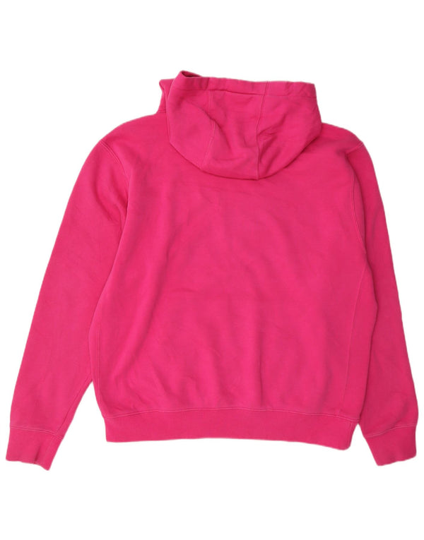 Nike Γυναικείο Hoodie Jumper UK 16 μεγάλο ροζ βαμβακερό