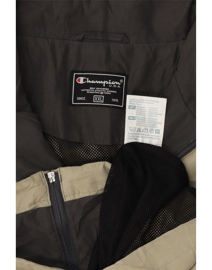 Champion Ανδρικό μπουφάν βροχής UK 44 2XL Khaki Colorblock Polyester