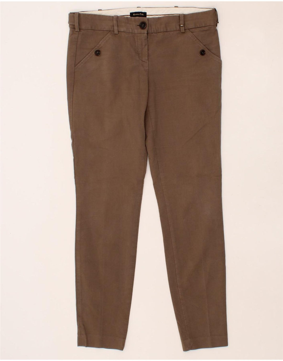 MASSIMO DUTTI Womens Slim Casual Trousers EU 40 Medium W30 L29 Brown Vintage Massimo Dutti and Second-Hand Massimo Dutti from Messina Hembry 