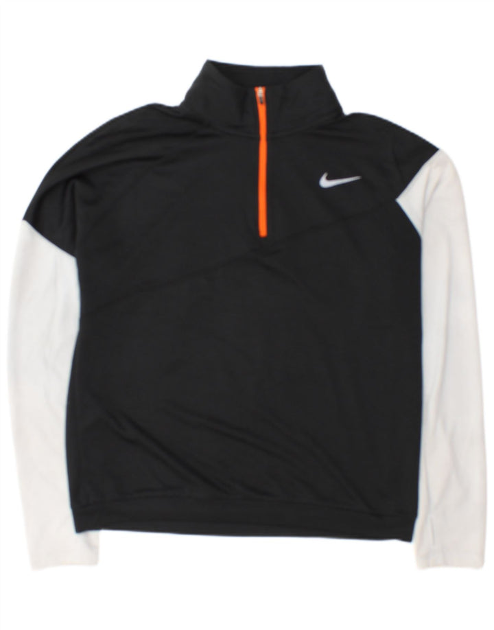 Γυναικεία φόρμα πουλόβερ με φερμουάρ Nike Top UK 14 Medium Black Colourblock