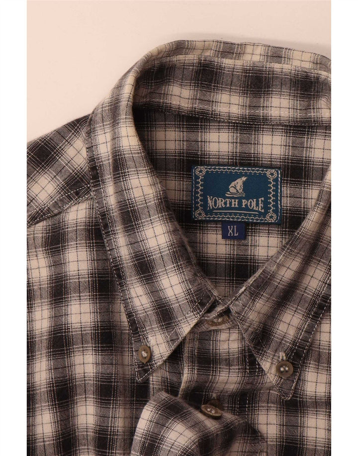 Ανδρικό φανελένιο πουκάμισο North Pole XL Black Check