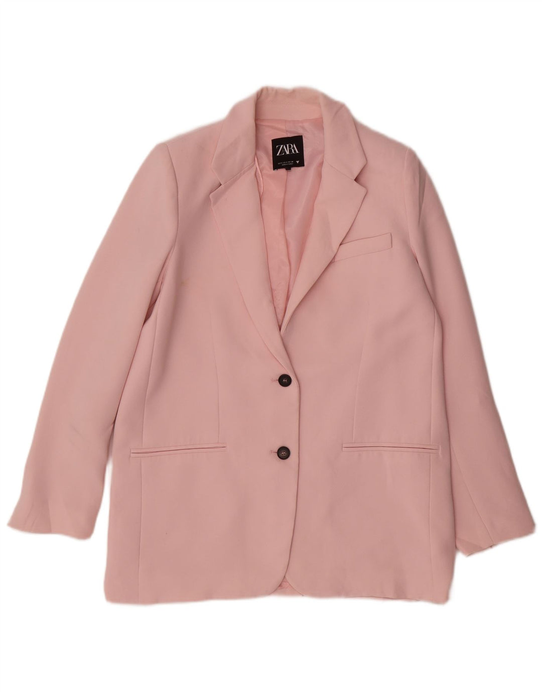 Zara Γυναικείο μπουφάν blazer UK 10 Small Pink Polyester