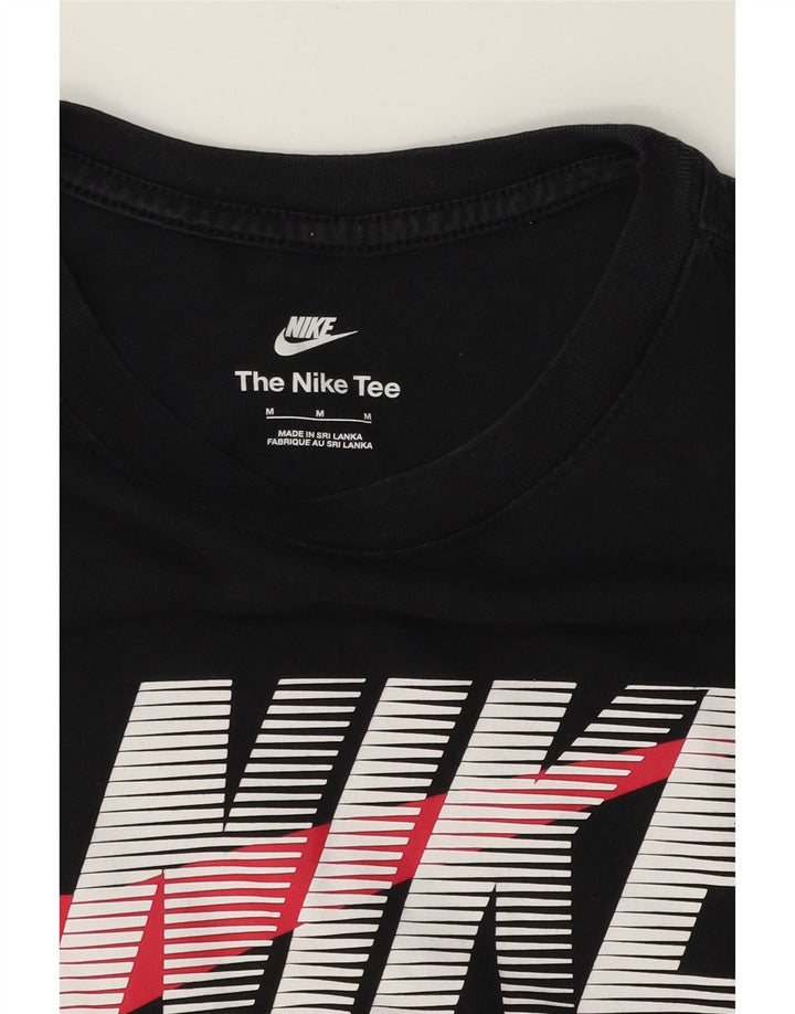 NIKE Mens Graphic T-Shirt Top Medium Black Vintage Nike and Second-Hand Nike from Messina Hembry 