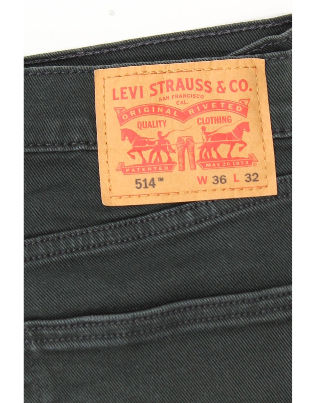 LEVI'S Ανδρικό τζιν 514 ίσιο W36 L32 Μαύρο βαμβακερό