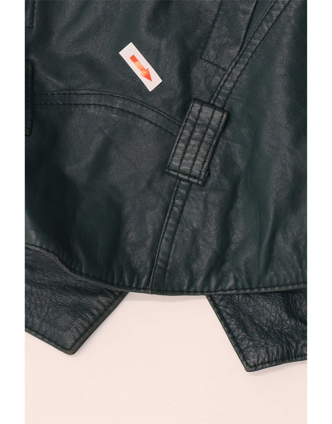 Vintage Γυναικείο Crop Δερμάτινο Μπουφάν EU 36 Small Green Leather