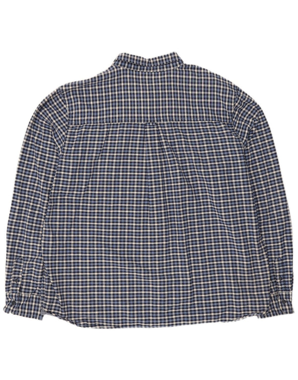 Ανδρικό φανελένιο πουκάμισο Mountain Warehouse 3XL Navy Blue Gingham Cotton