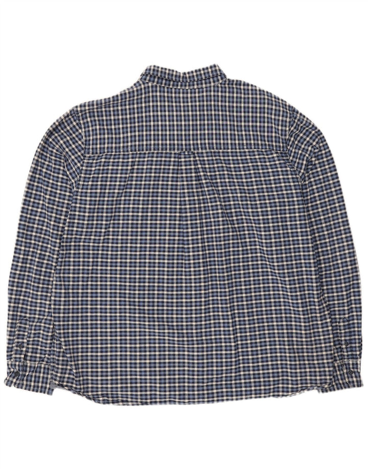 Ανδρικό φανελένιο πουκάμισο Mountain Warehouse 3XL Navy Blue Gingham Cotton