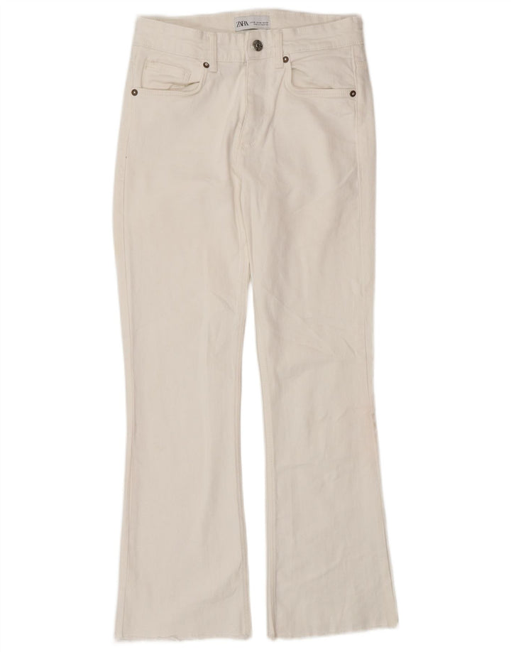 Zara Γυναικείο Τζιν μποτάκι EU 36 XS W26 L27 Λευκό