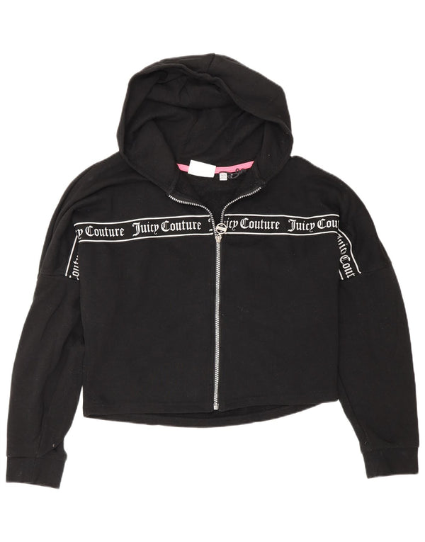 Juicy Couture Girls Graphic Crop Zip Hoodie πουλόβερ 14-15 ετών μαύρο