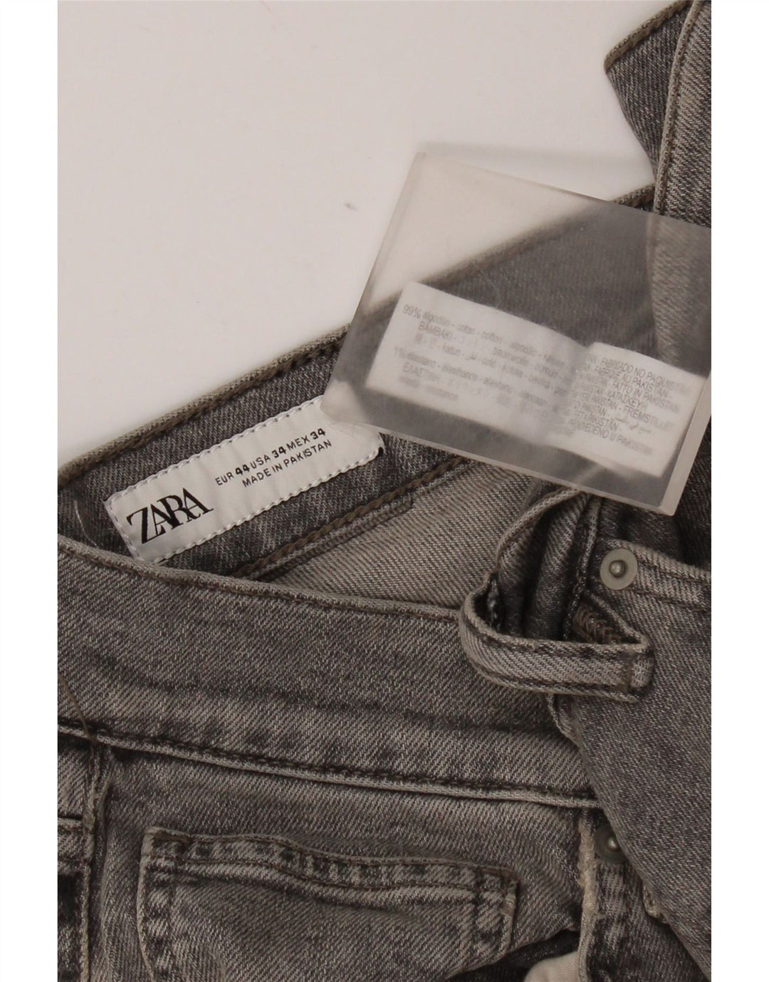 Zara Ανδρικό Slim Jeans EU 44 Large W34 L31 Γκρι βαμβακερό