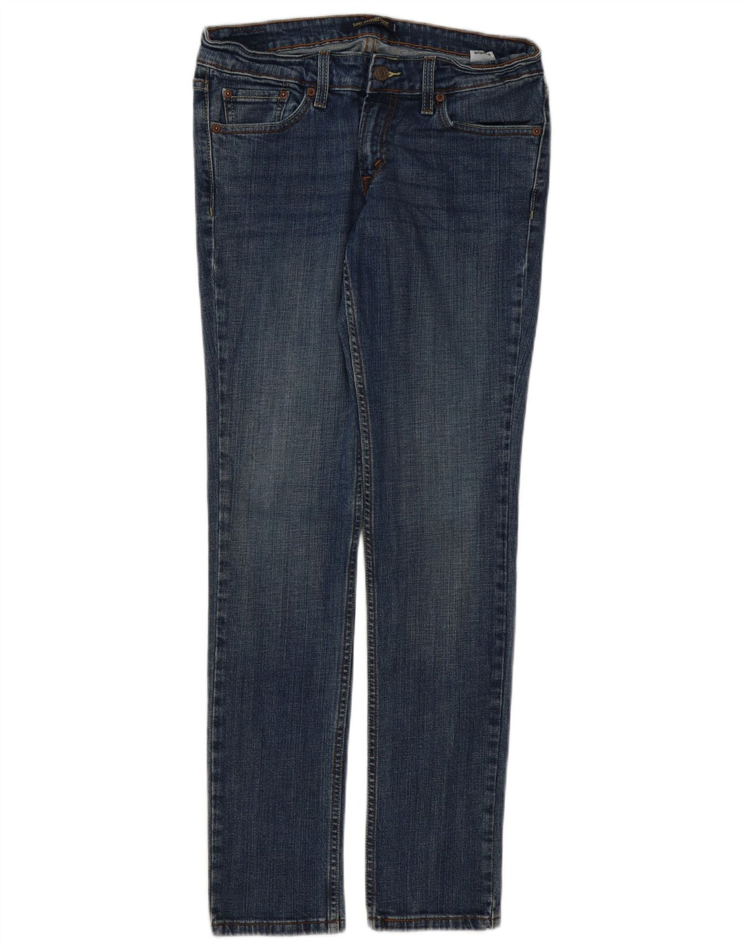 LEVI'S Γυναικείο 524 Super Low Skinny Jeans US 9 Medium W30 L28 Μπλε βαμβακερό