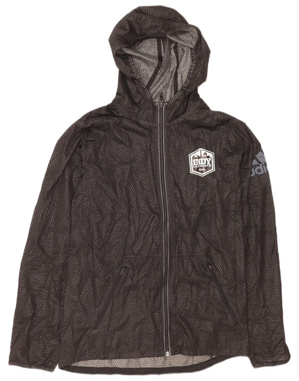 Adidas Ανδρικό μπουφάν βροχής με κουκούλα Climawarm UK 38 Medium Black Spotted