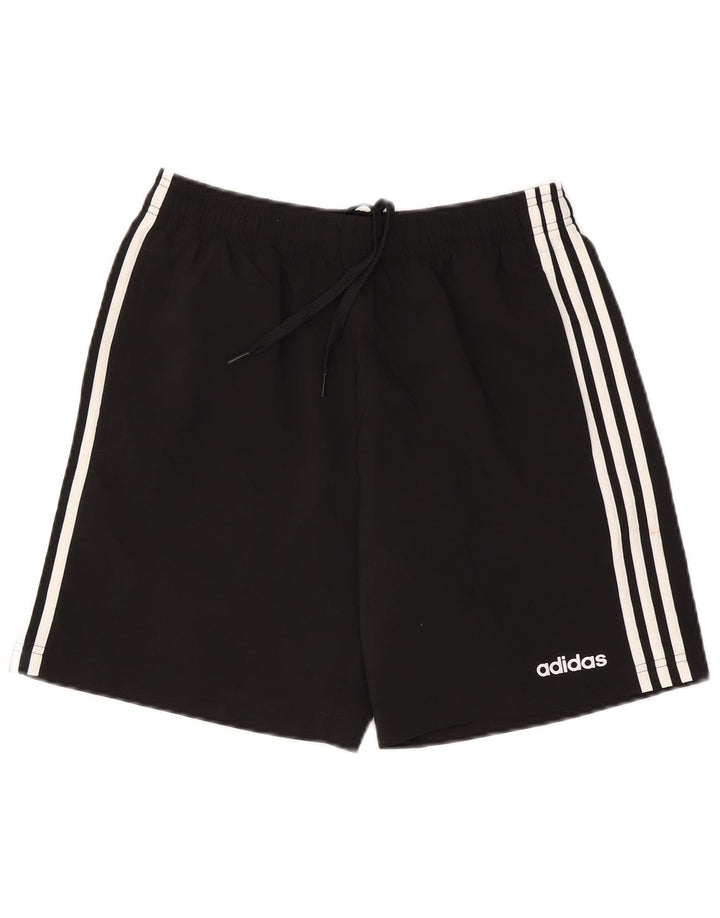 Ανδρικό αθλητικό σορτς Adidas από μεσαίο μαύρο πολυεστέρα