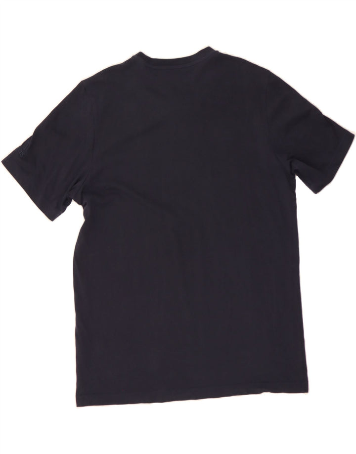 ADIDAS Mens Graphic T-Shirt Top Medium Navy Blue Cotton Vintage Adidas and Second-Hand Adidas from Messina Hembry 