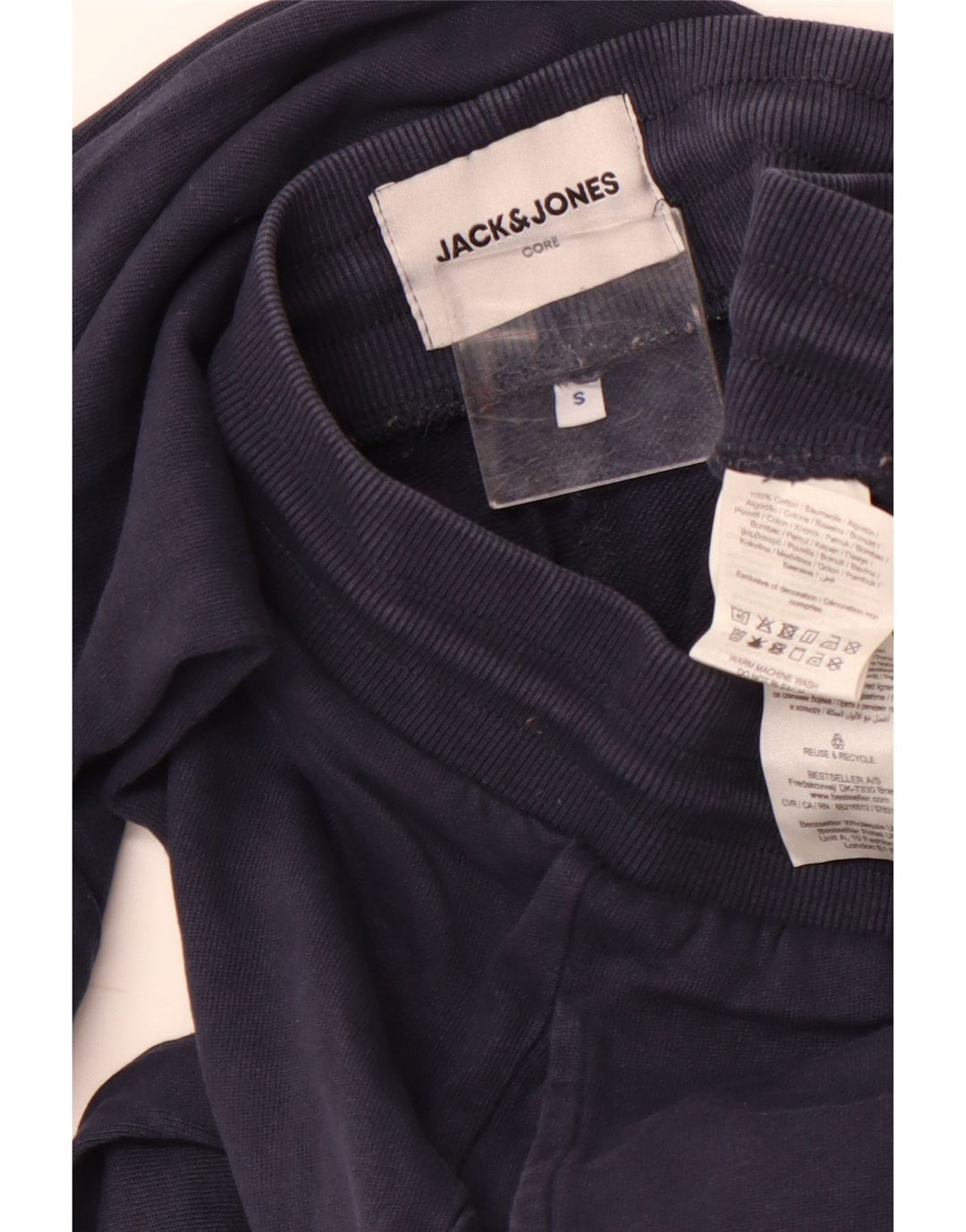 JACK & JONES Ανδρική αθλητική φόρμα παντελόνι Joggers Small navy blue βαμβακερό