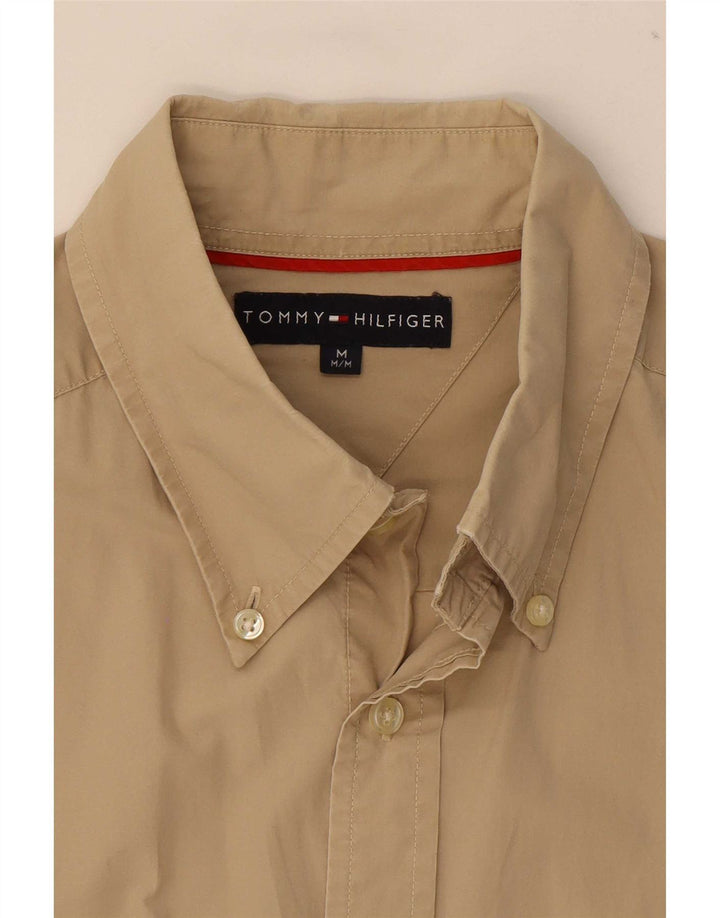 Ανδρικό πουκάμισο Tommy Hilfiger, μεσαίο βαμβακερό μπεζ