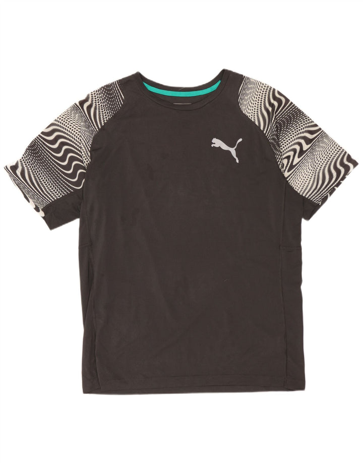 Ανδρικό γραφικό T-Shirt PUMA Top Medium Grey Geometric Polyester