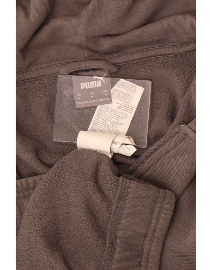 Ανδρικό πουλόβερ με κουκούλα με φερμουάρ Puma, μεσαίο γκρι, βαμβακερό