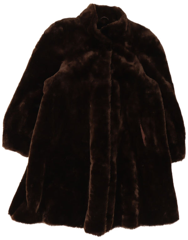 Couture Helene Γυναικείο Πανωφόρι από Faux Fur UK 16 Large Brown