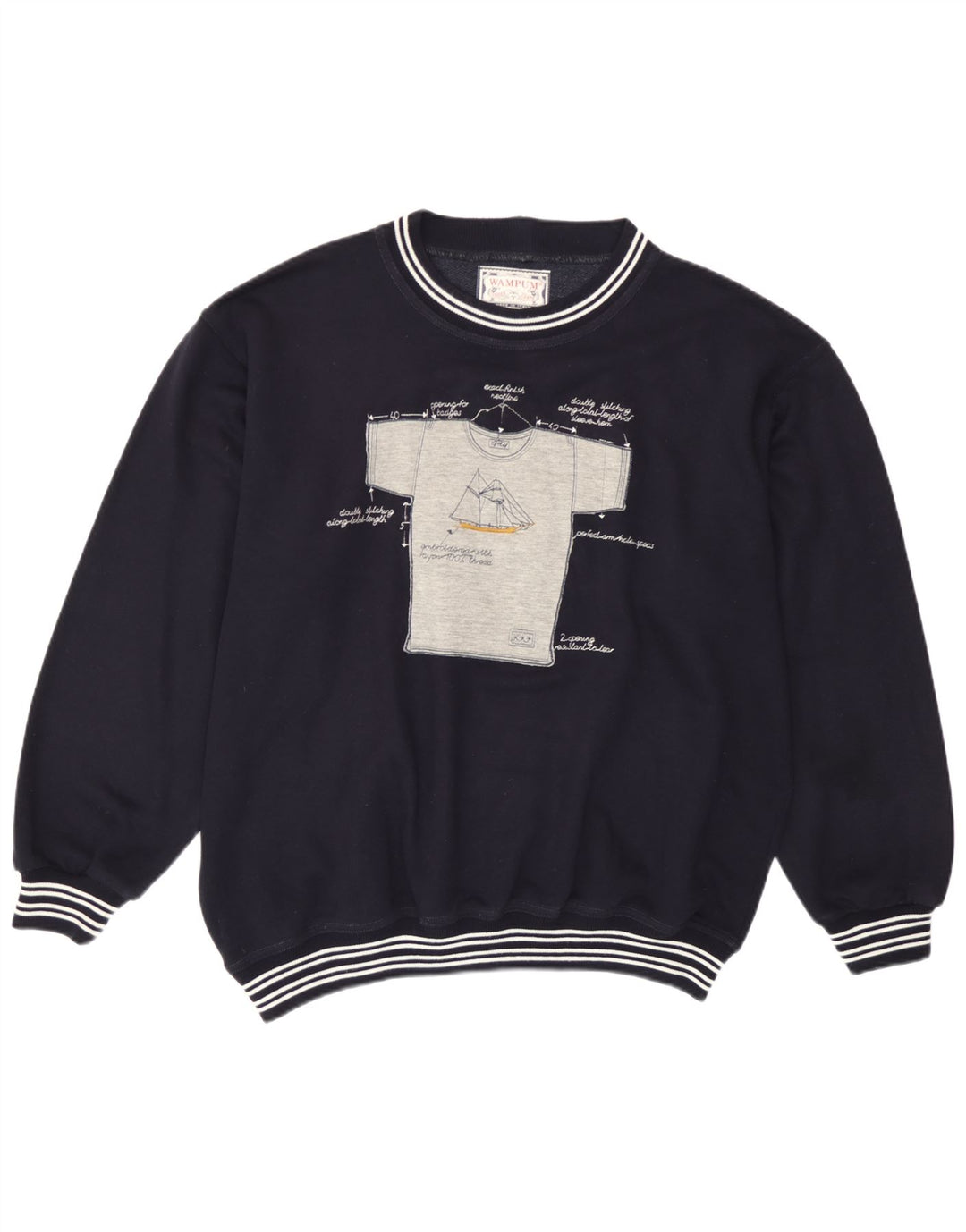 Ανδρικό γραφικό φούτερ Wampum Jumper Large Navy Blue Ακρυλικό