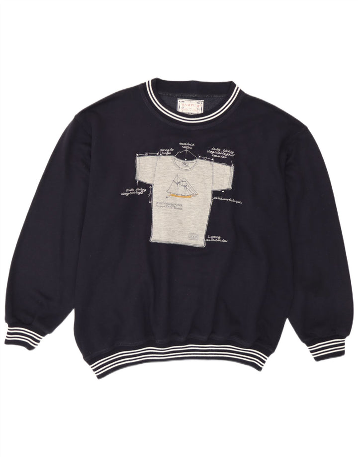 Ανδρικό γραφικό φούτερ Wampum Jumper Large Navy Blue Ακρυλικό