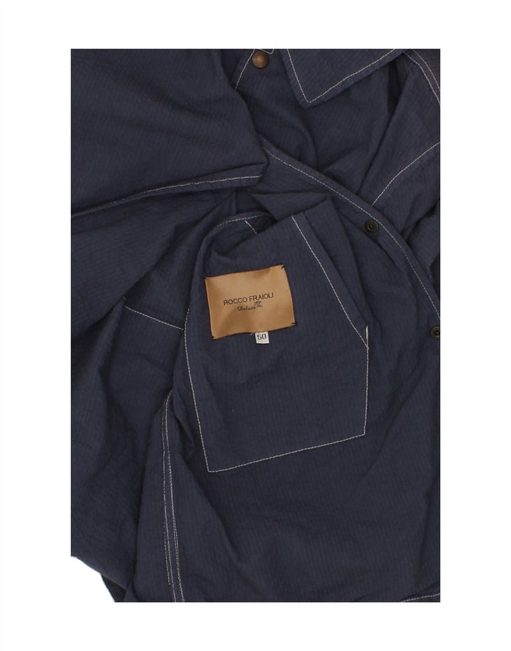 VINTAGE Ανδρικό Bomber Jacket με κουκούλα IT 50 Large Navy Blue