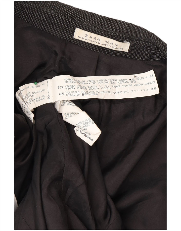 Zara Ανδρικό μπουφάν σακάκι με 1 κουμπί EU 46 Small Grey Viscose