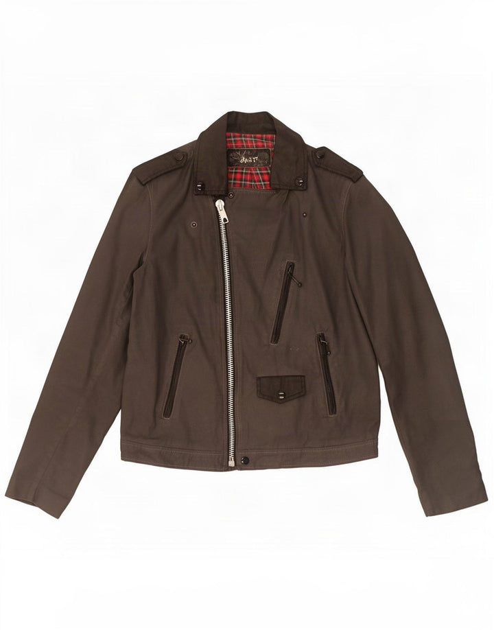 Kennedy Γυναικείο Military Jacket UK 14 Medium Grey Cotton