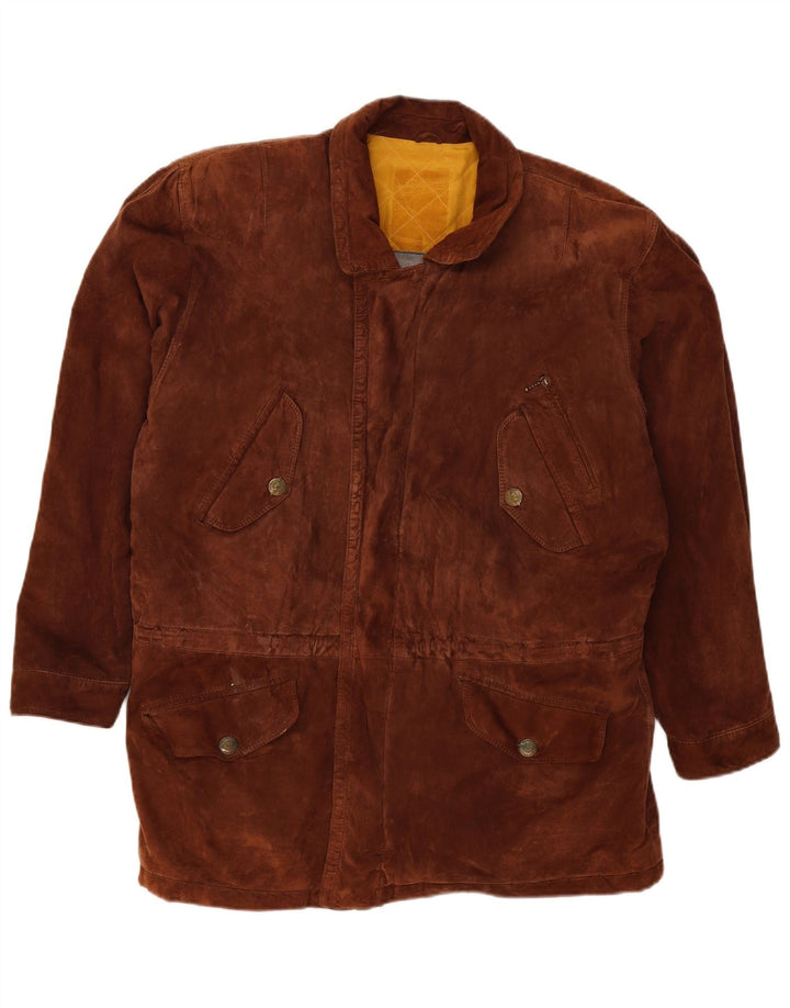 Vintage Ανδρικό Suede Jacket UK 42 XL Brown