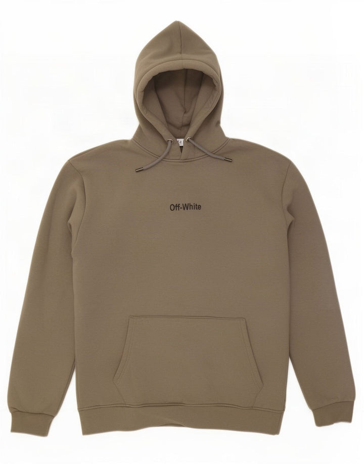 Off-White Ανδρικά γραφικά κουκούλα Jumper 2XL Khaki