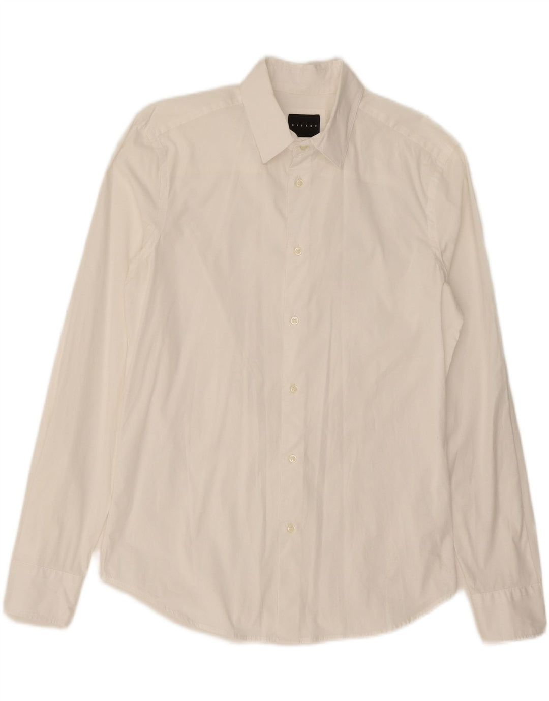 SISLEY Mens Slim Fit Shirt Size 40 15 3/4 Medium White Vintage Sisley and Second-Hand Sisley from Messina Hembry 