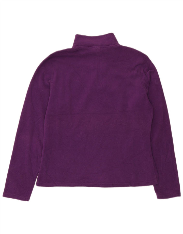 THE NORTH FACE Γυναικείο φερμουάρ Fleece Jumper UK 16 Large Purple Polyester