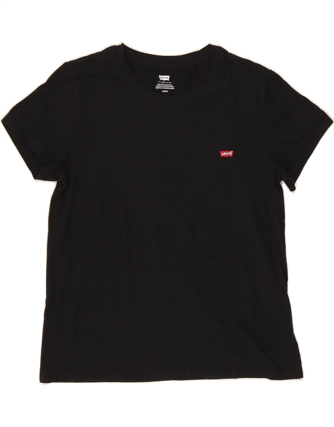 LEVI'S Womens T-Shirt Top UK 10 Small Black Cotton Vintage Levi's and Second-Hand Levi's from Messina Hembry 