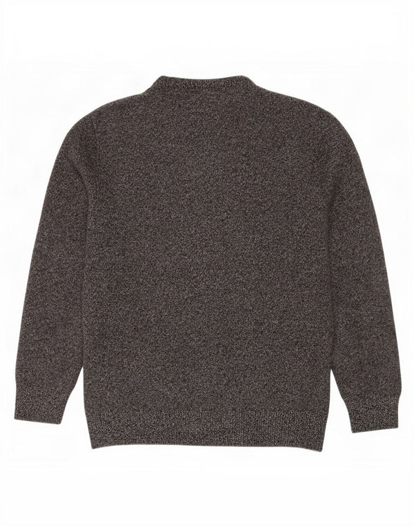 Jack Wills γυναικείο πουλόβερ με λαιμόκοψη UK 12 Medium Grey Flecked