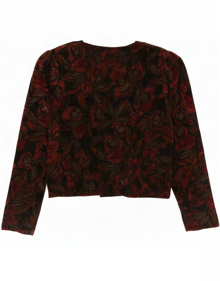Vintage Γυναικείο Velvet Blazer Jacket IT 44 Medium Πολύχρωμο Floral