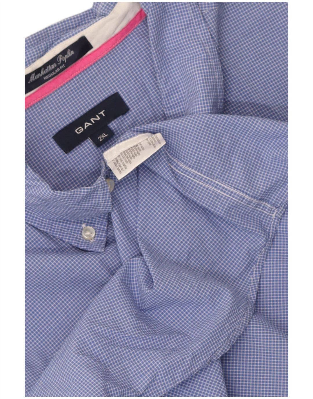 Ανδρικό πουκάμισο Gant Regular Fit 2XL Blue Check Cotton
