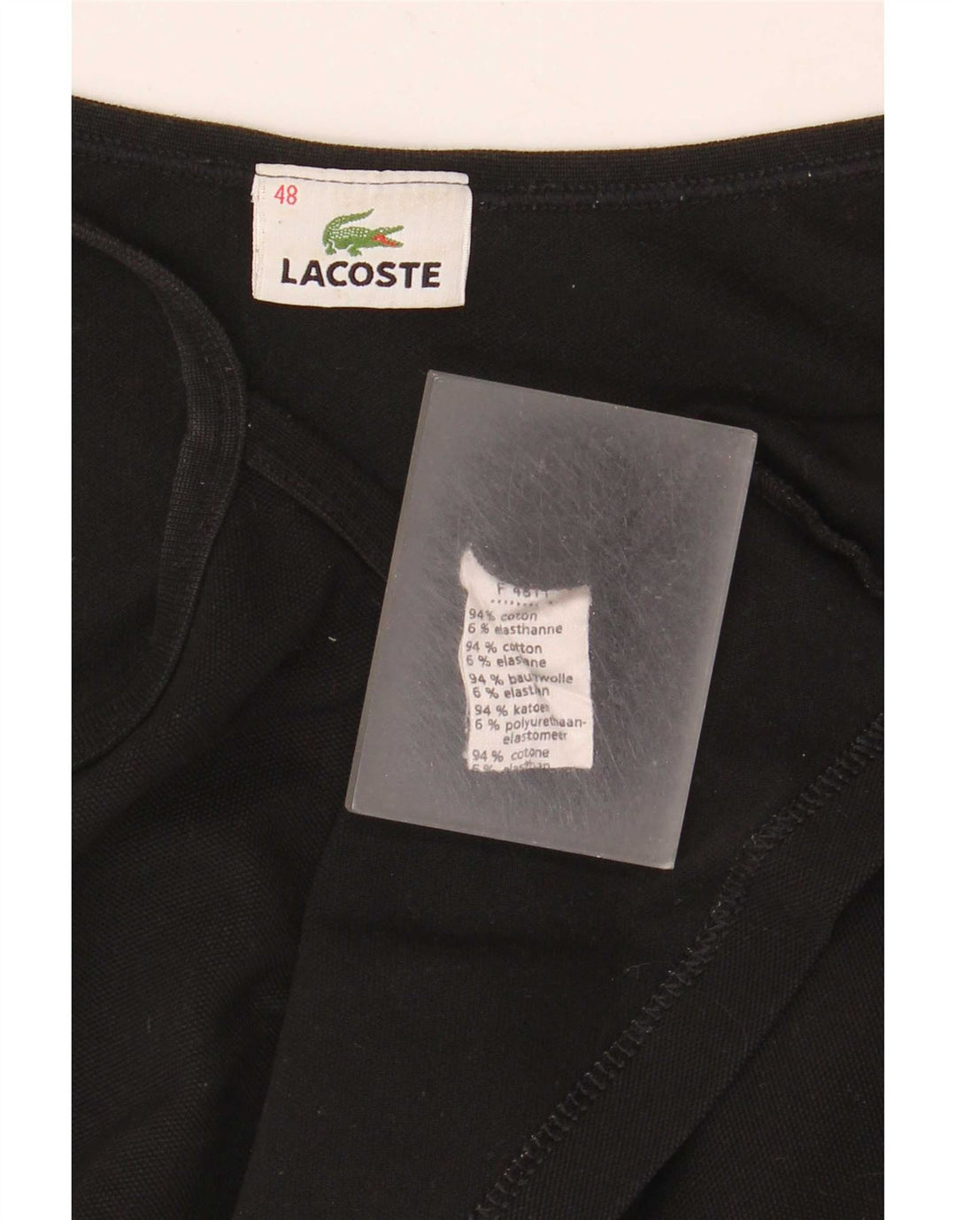 Lacoste Γυναικείο Cami Top Size 48 XL Μαύρο βαμβακερό