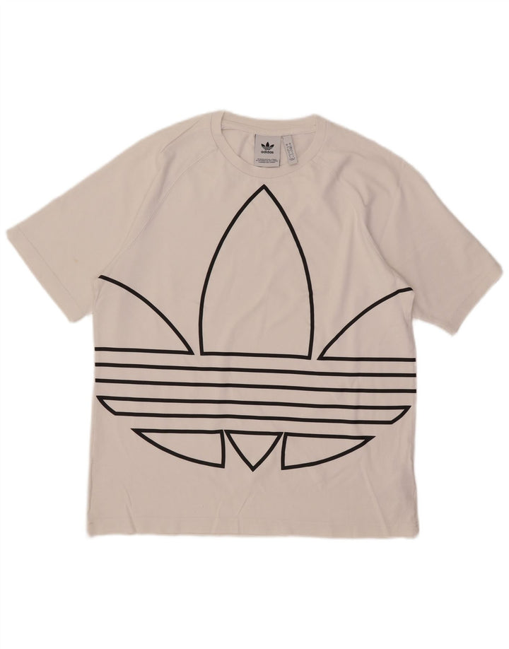Ανδρικό γραφικό T-Shirt Adidas Top Μικρό λευκό βαμβακερό