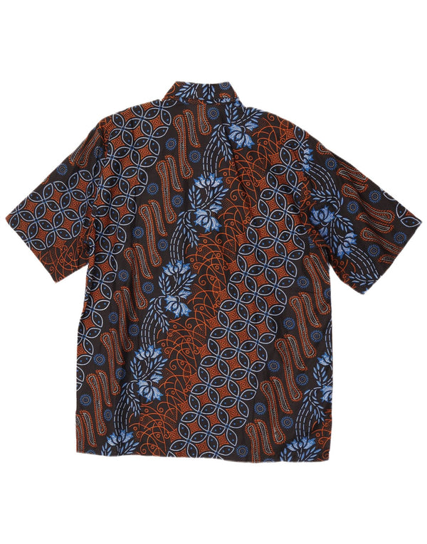 Vintage γυναικείο κοντομάνικο πουκάμισο UK 18 XL Πολύχρωμο Floral