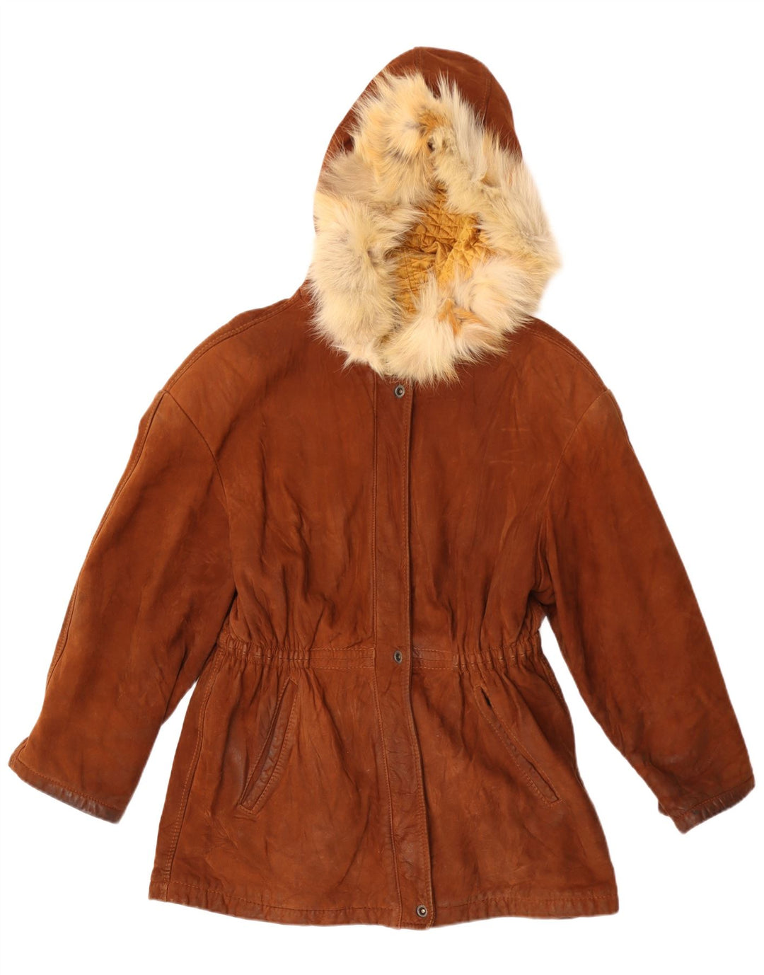 Vintage Γυναικείο Μπουφάν Parka με κουκούλα IT 42 Μεσαίο Καφέ