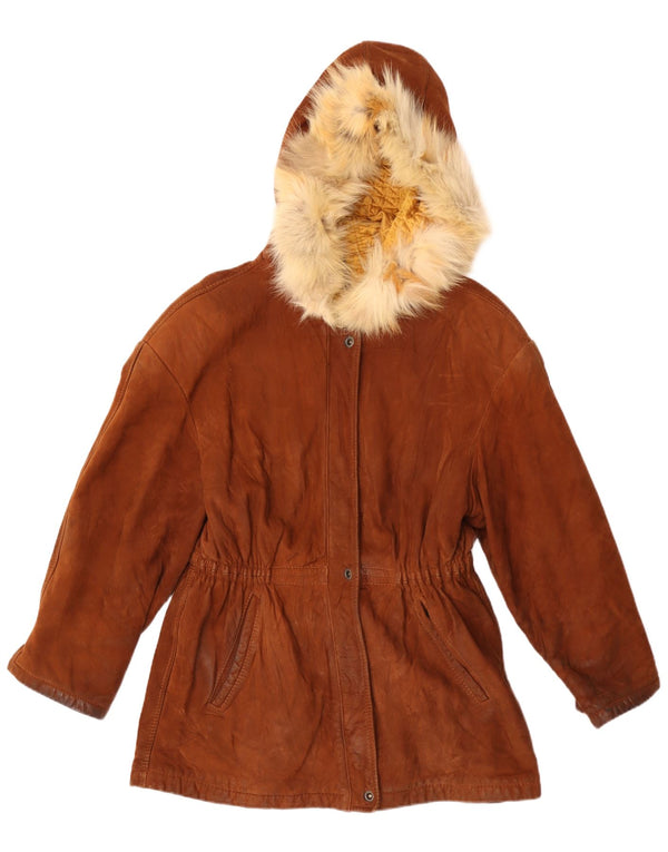 Vintage Γυναικείο Μπουφάν Parka με κουκούλα IT 42 Μεσαίο Καφέ